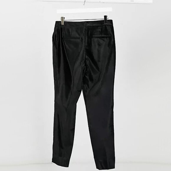 NWT Ted Baker silver grey velvet-like braided cord detail trousers - Picture 14 of 16